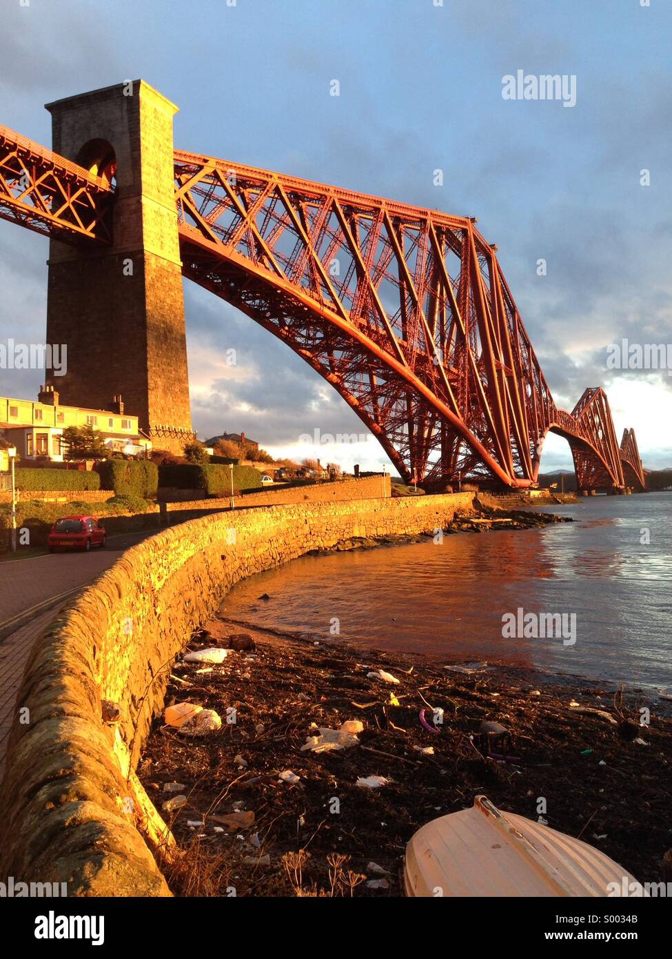 The Forth Bridge from North Queensferry - Smartphone Captured Stock Image