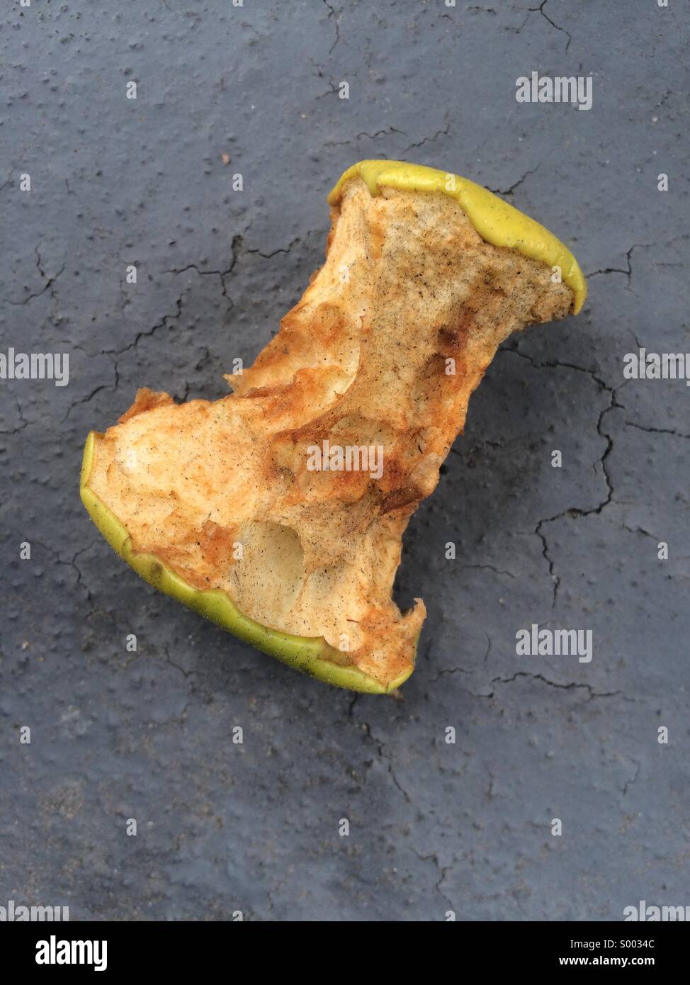Rotting Apple Core. - Smartphone Captured Stock Image