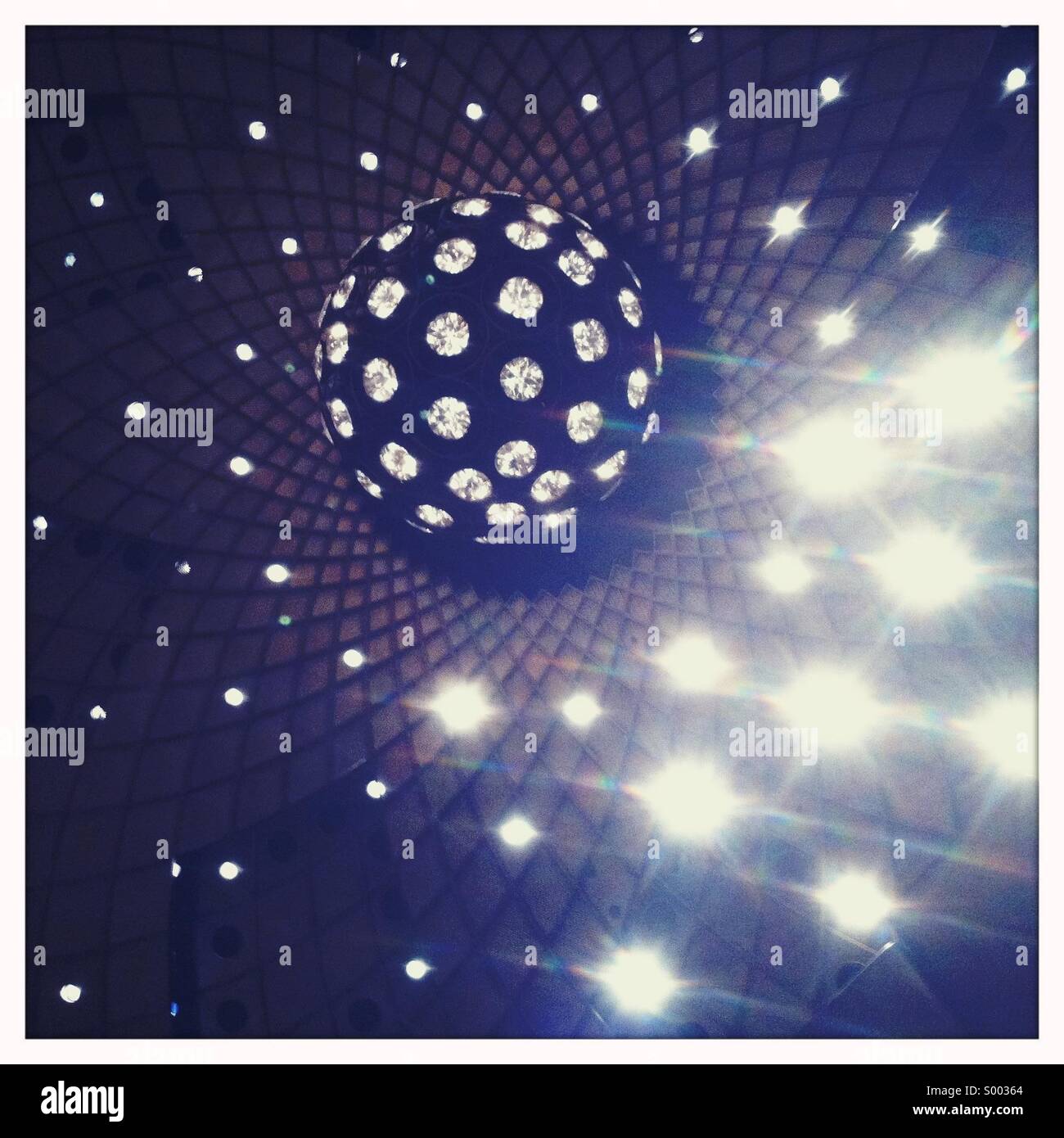 A sparkling ball and lights Stock Photo