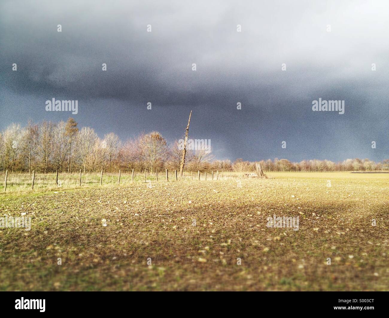 Landscape before the storm, Kent, UK Stock Photo