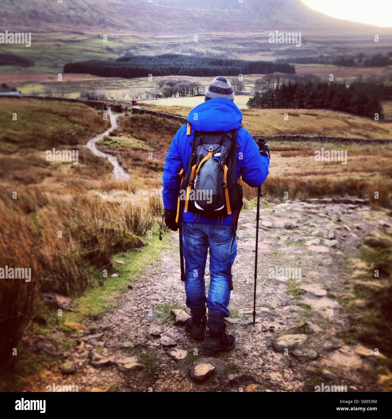 Walking in the Yorkshire Dales. Stock Photo