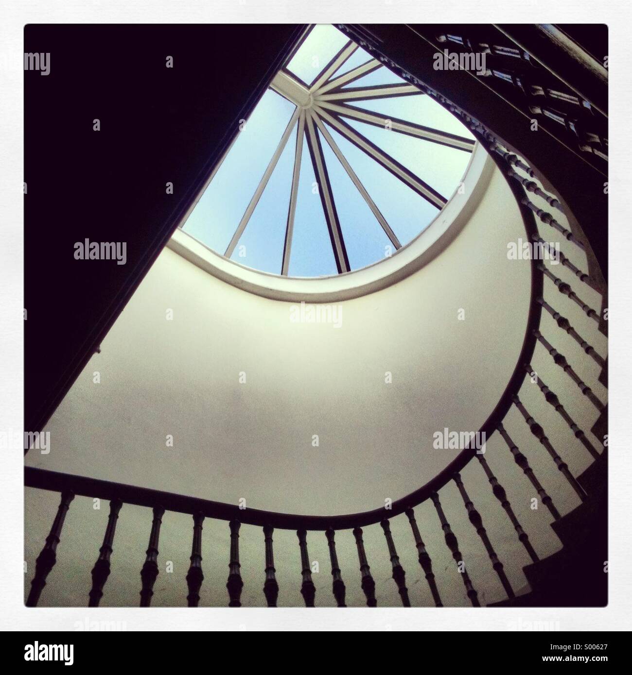 Tenement staircase skylight in Edinburgh Scotland Stock Photo Alamy