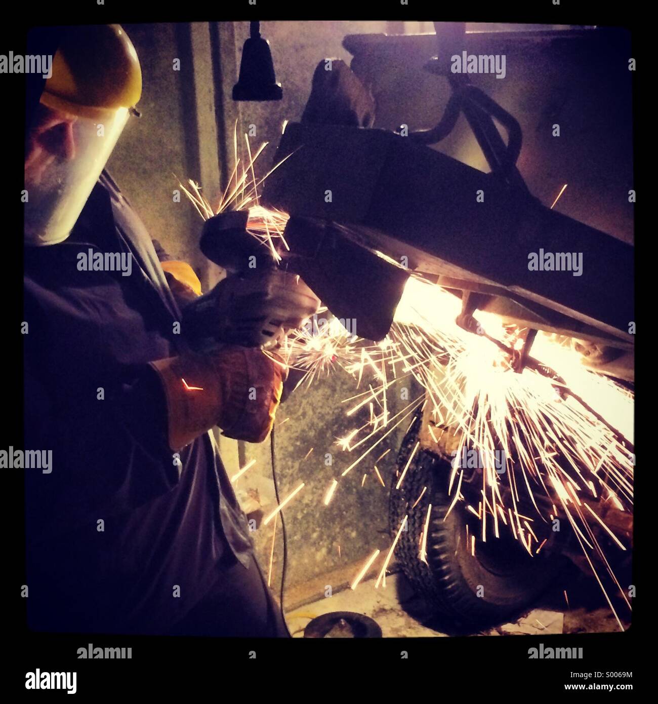 Grinding - Smartphone Captured Stock Image