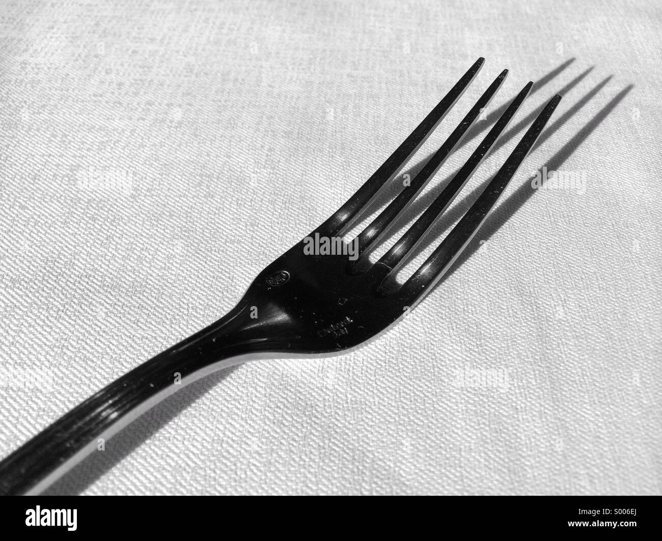 Fork in black and white Stock Photo