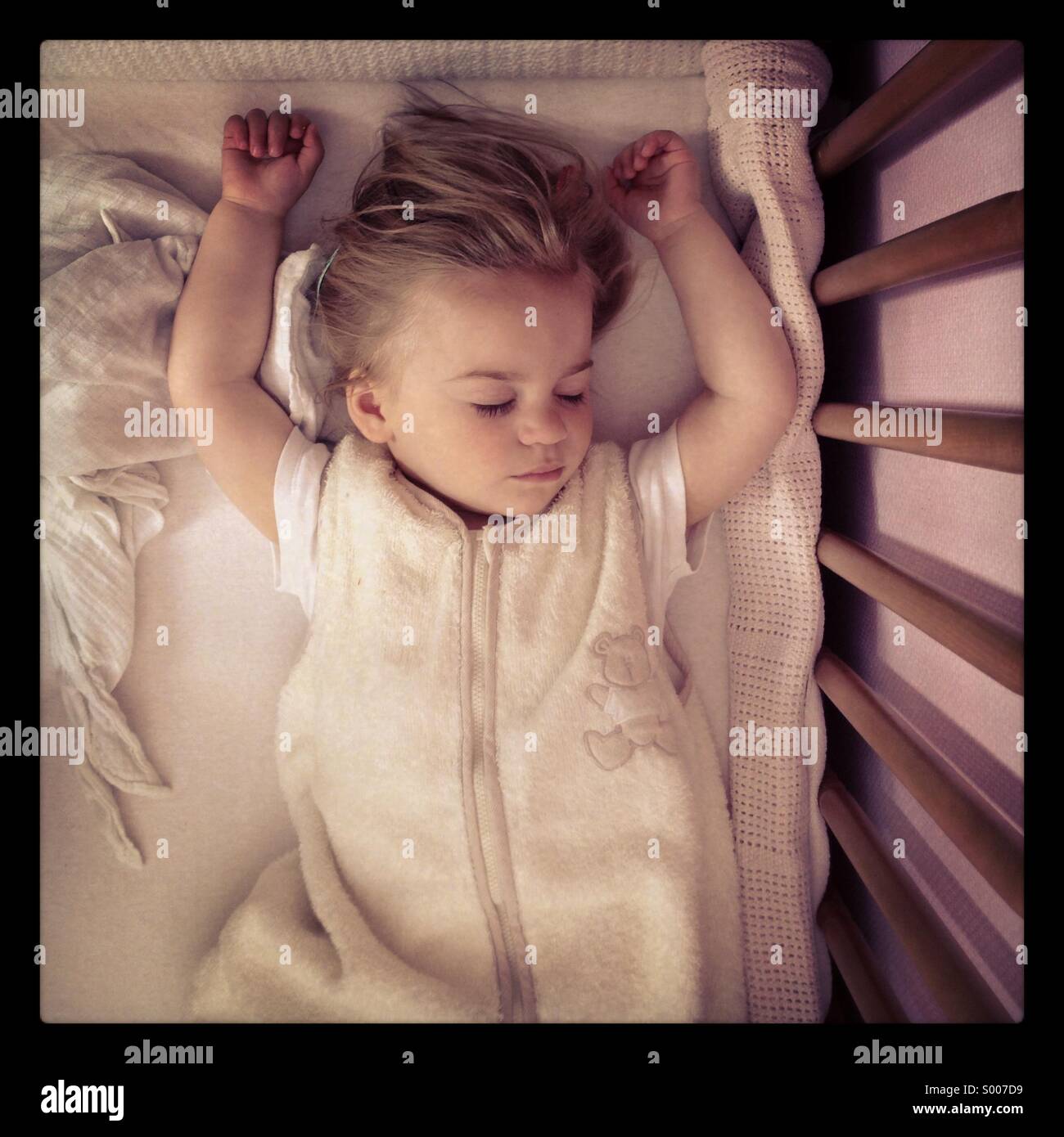 Sleeping baby - Smartphone Captured Stock Image