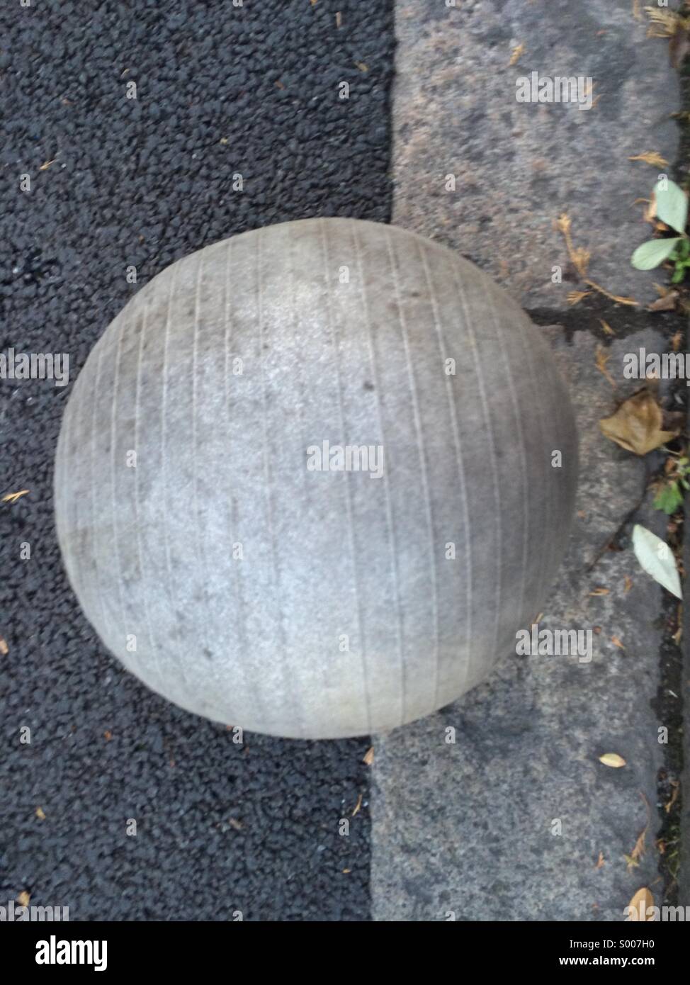 Ball on side of road Stock Photo Alamy
