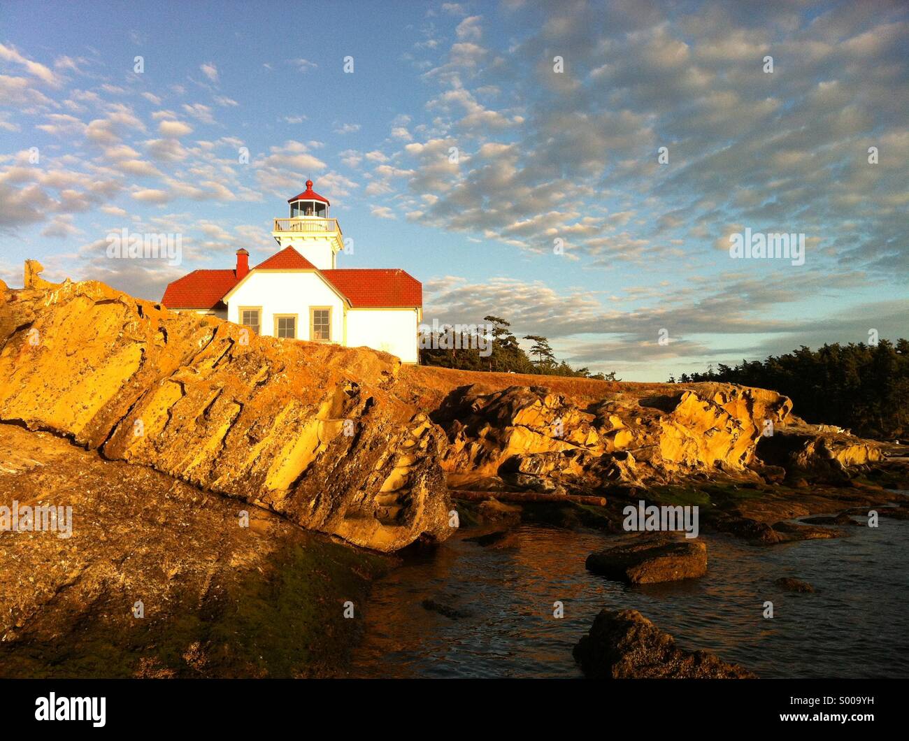 Patos island lighthouse, San Juan Islands, WA Stock Photo