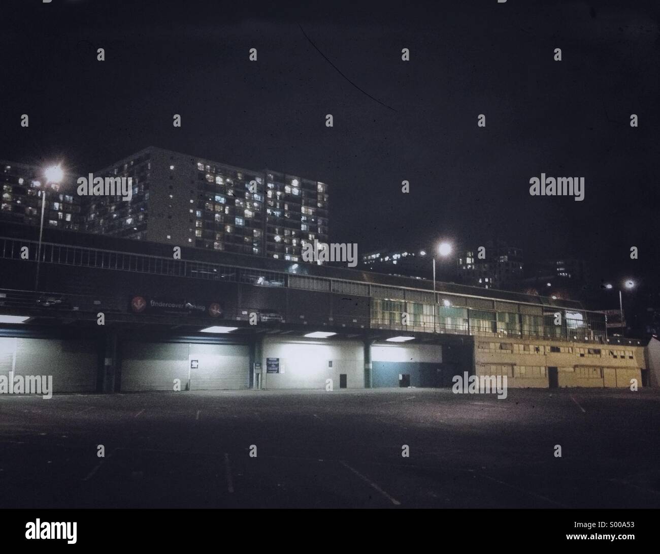 Car park by night hi-res stock photography and images - Alamy