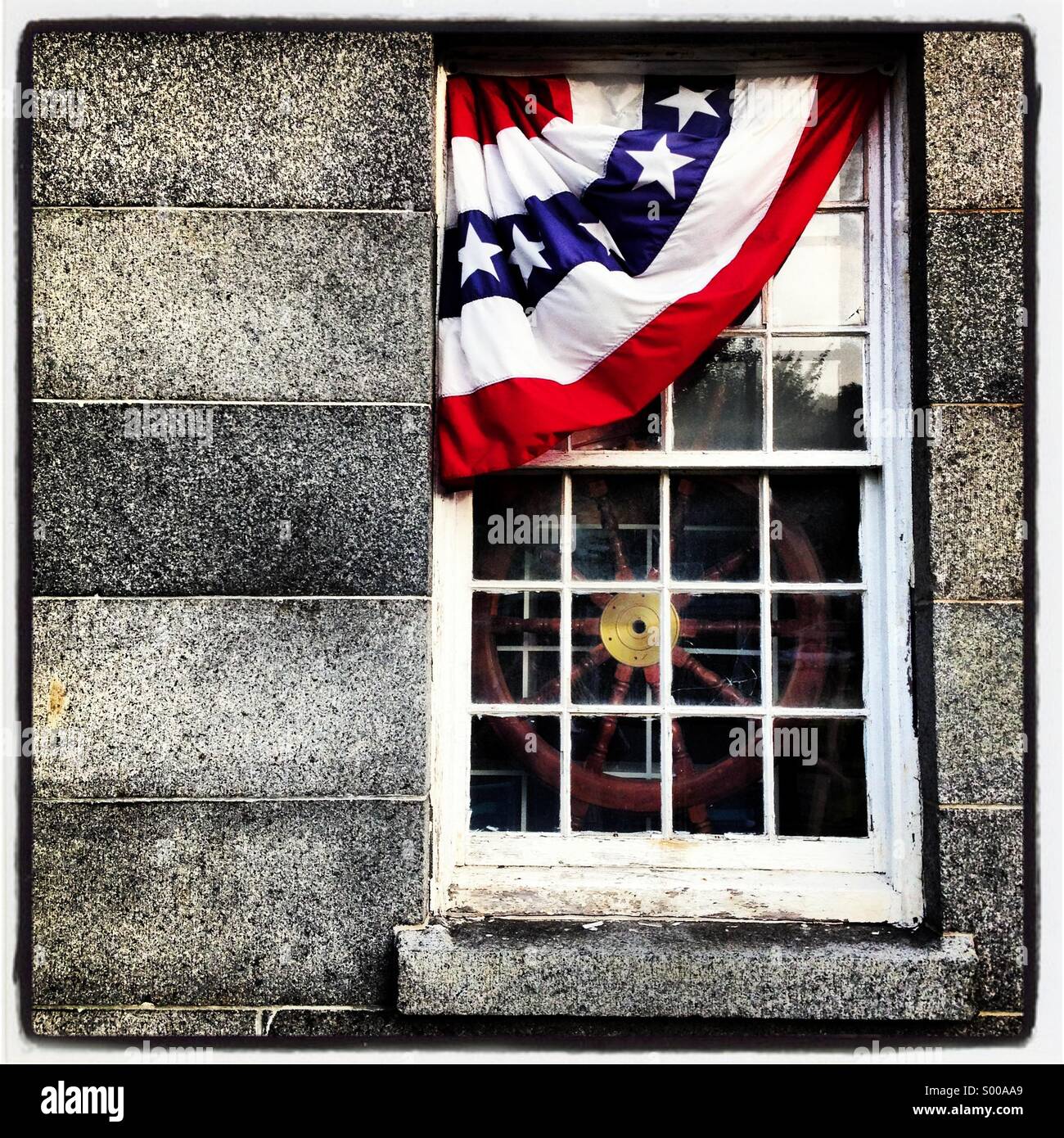 patriotic window bunting