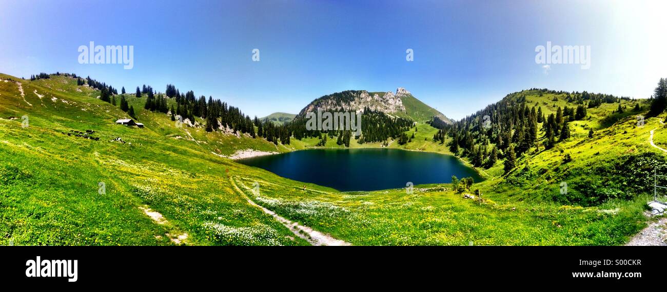 Swiss alpine lake - Smartphone Captured Stock Image