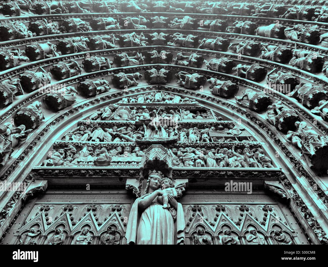 Portal of Strasbourg Cathedral - Smartphone Captured Stock Image