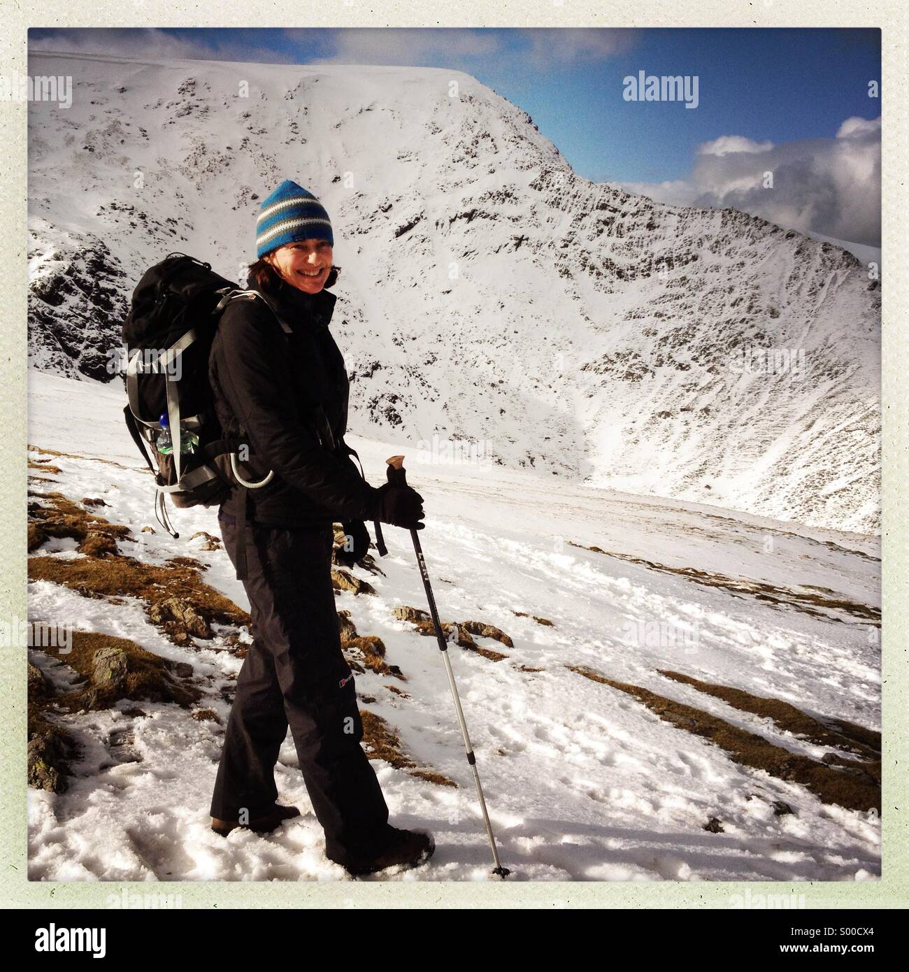Walking on Blencathra in February - Smartphone Captured Stock Image