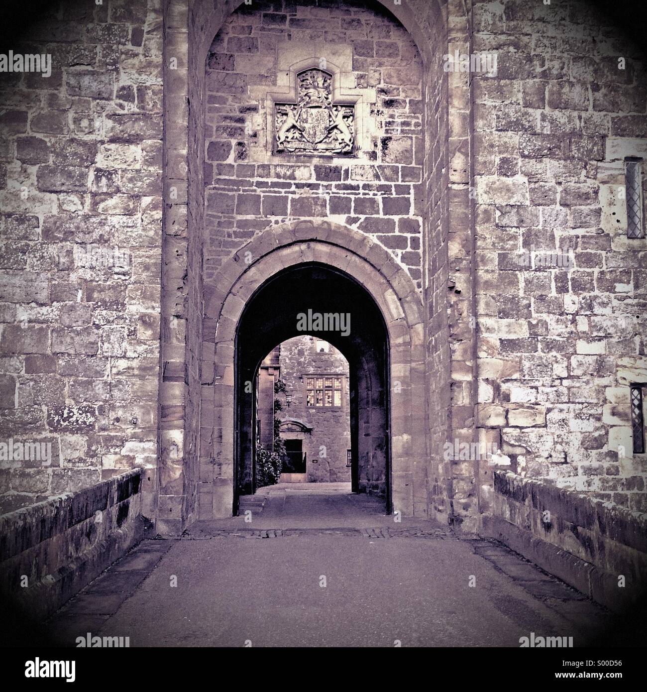 Ancient Castle Entrance Gateway - Smartphone Captured Stock Image