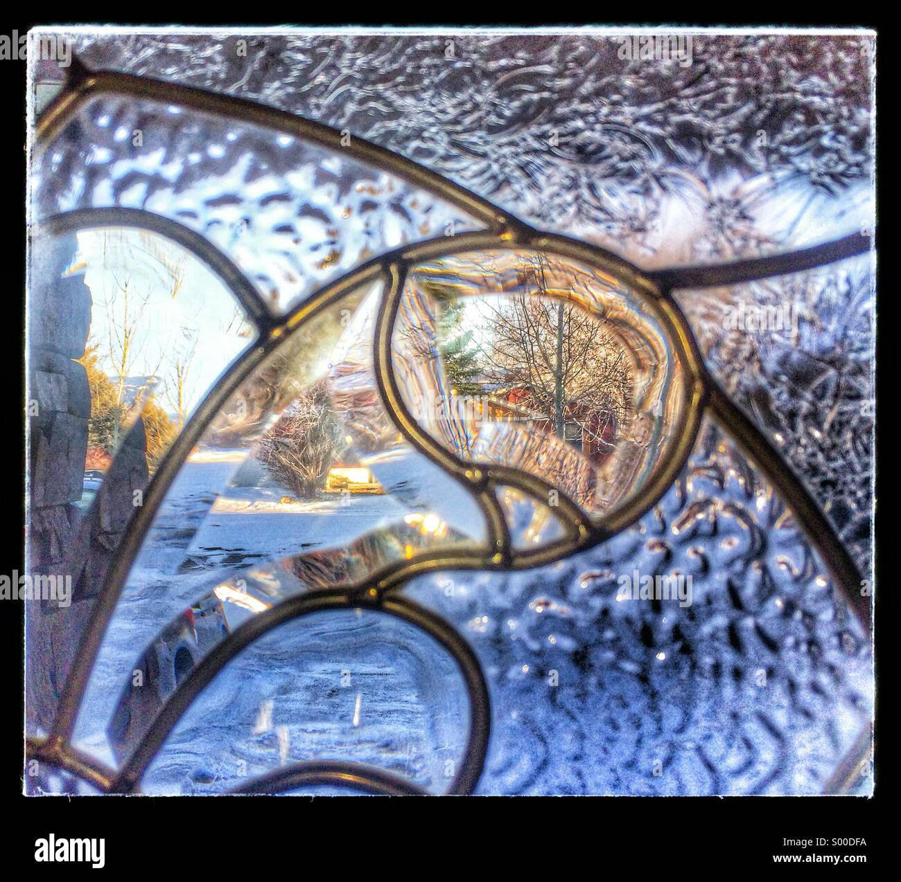 Outside view stained glass window hi-res stock photography and images ...