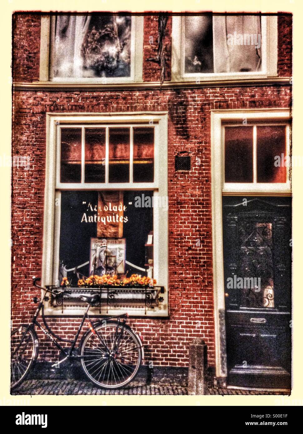 Old Antiques shop in Amsterdam, Netherlands Stock Photo