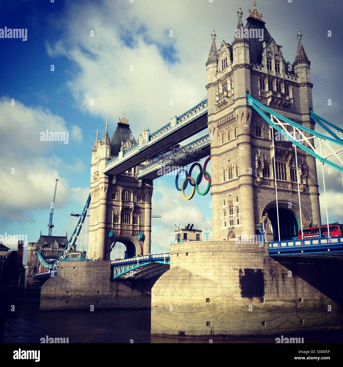 Tower Bridge during the London Olympics - Smartphone Captured Stock Image