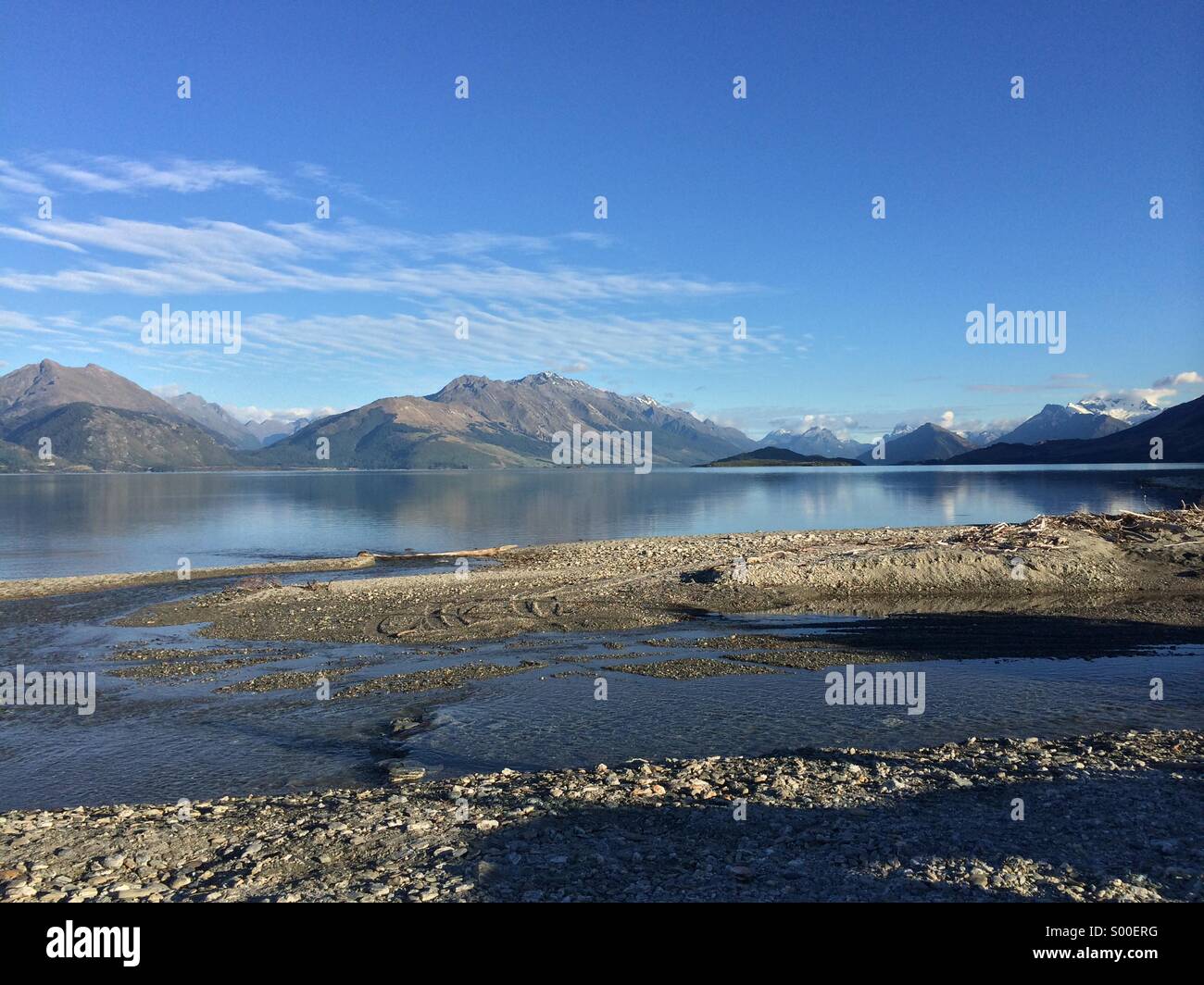 Lake Wakatipu, Queenstown, New Zealand. Stock Photo