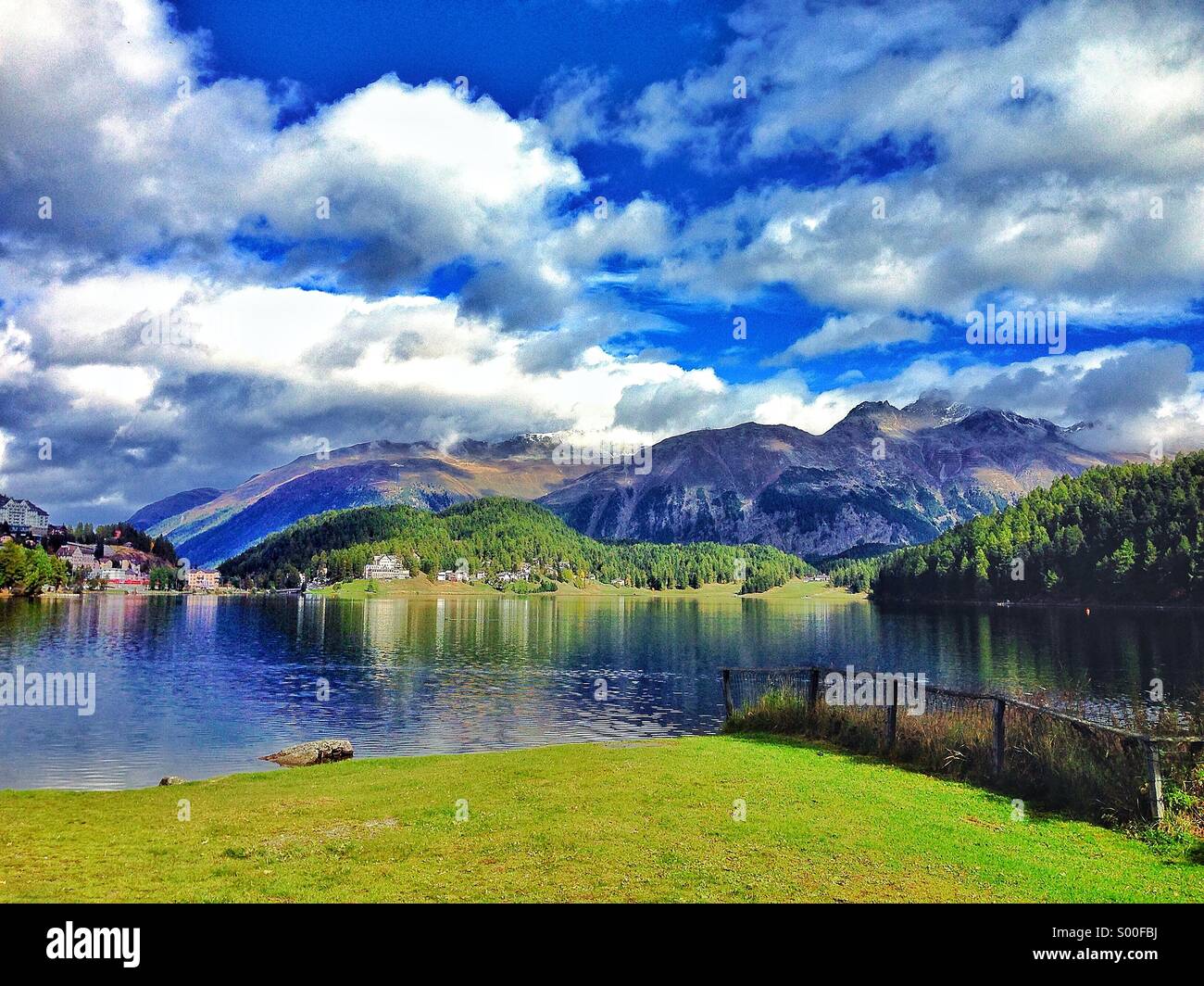 Landscape Photo St Moritz CH Stock Photo