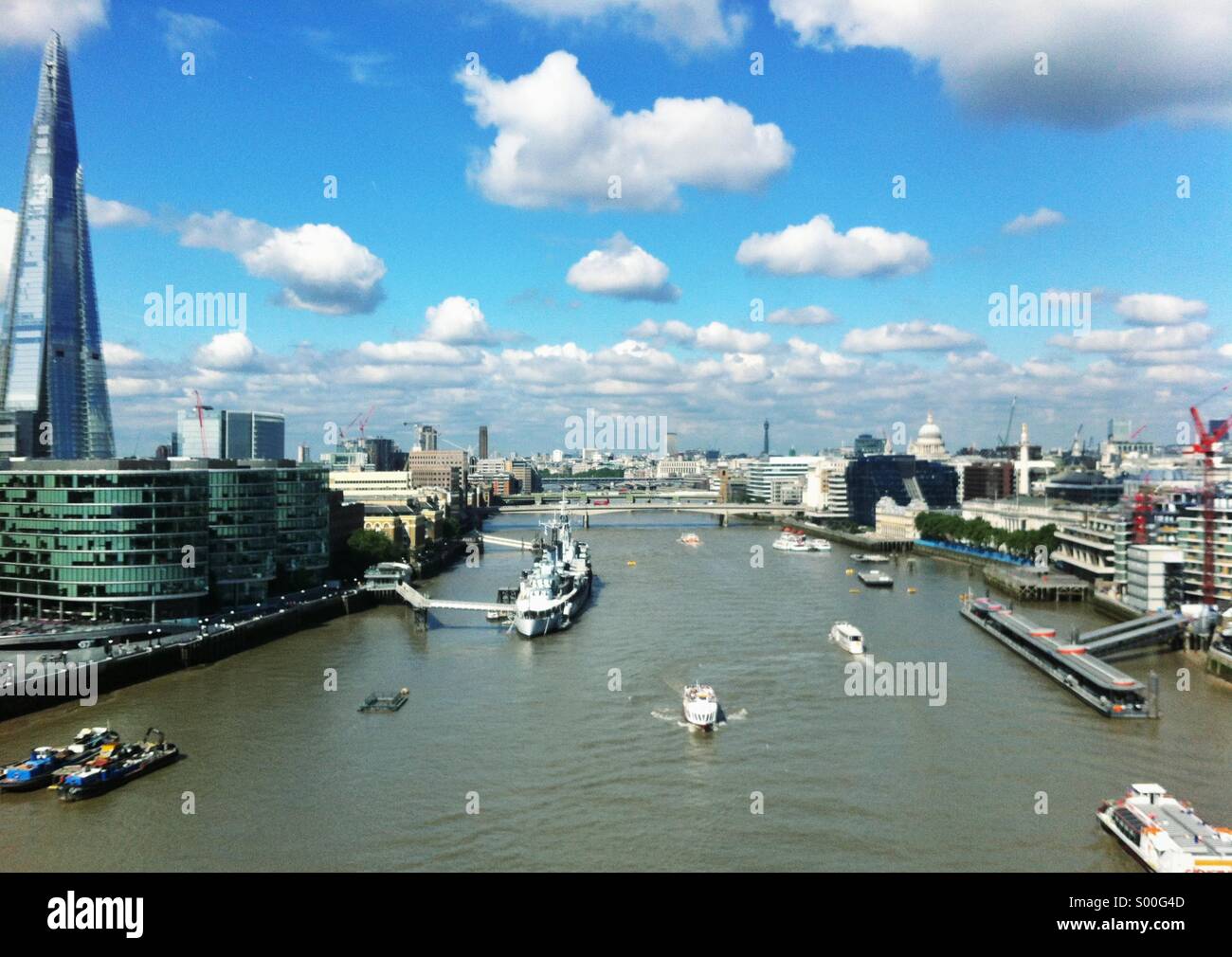 View from tower bridge Stock Photo Alamy