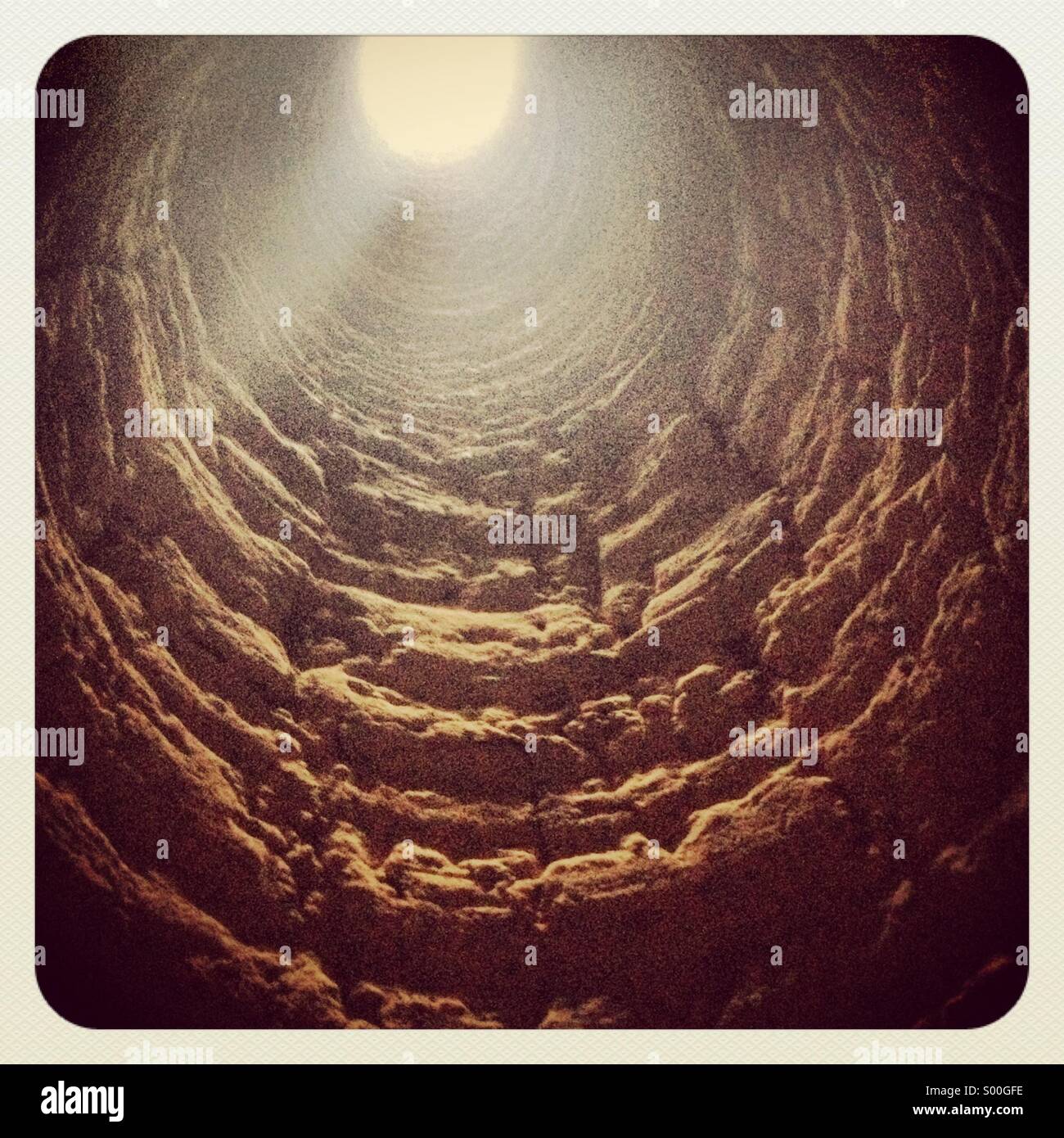 At the bottom of a mine shaft Stock Photo Alamy