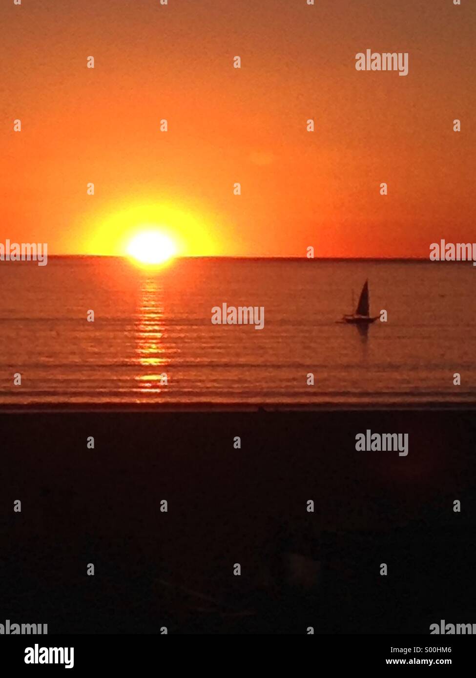 Santa Monica sunset - Smartphone Captured Stock Image