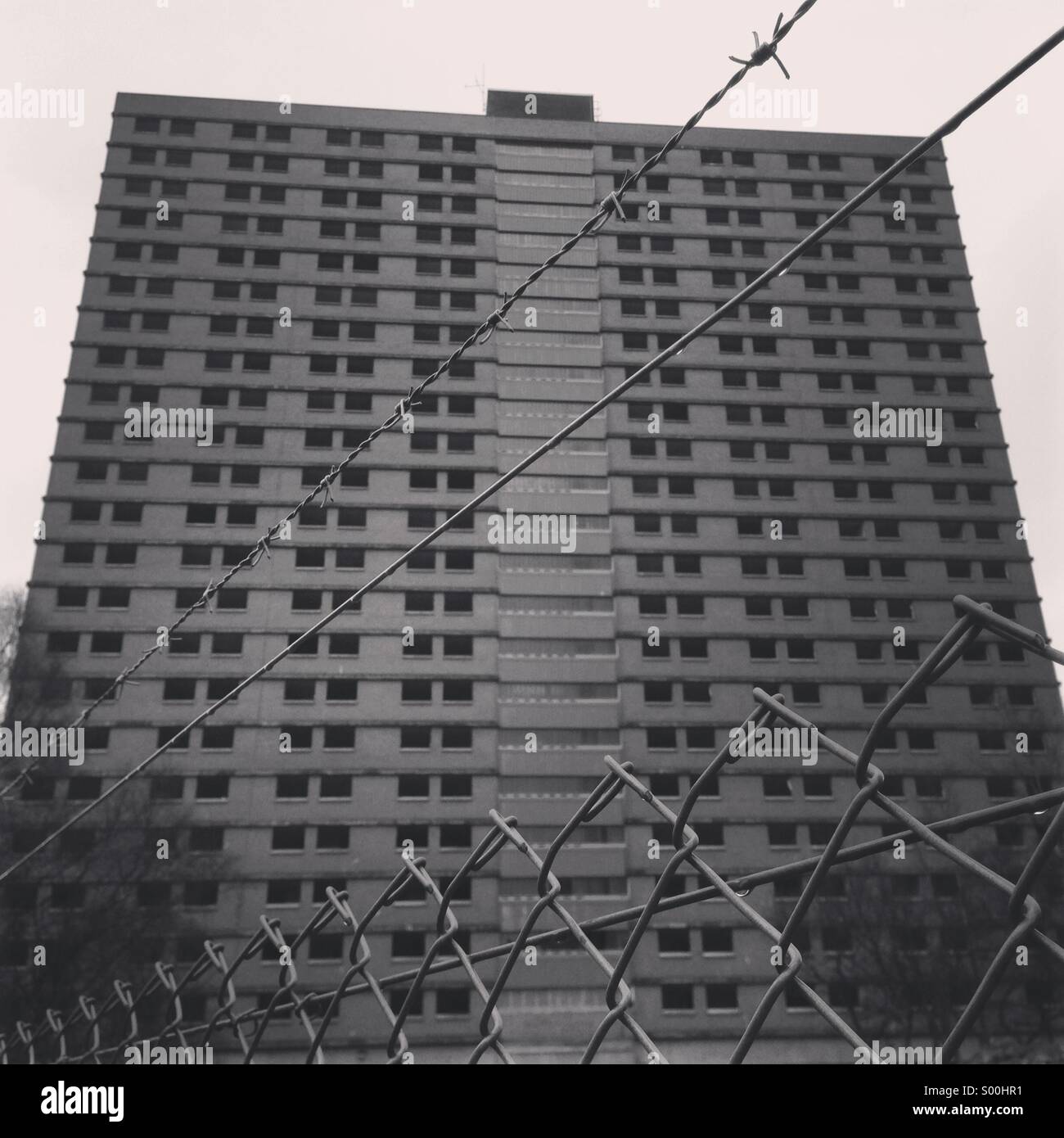 Hilltown multistory apartment block before demolition. Dundee