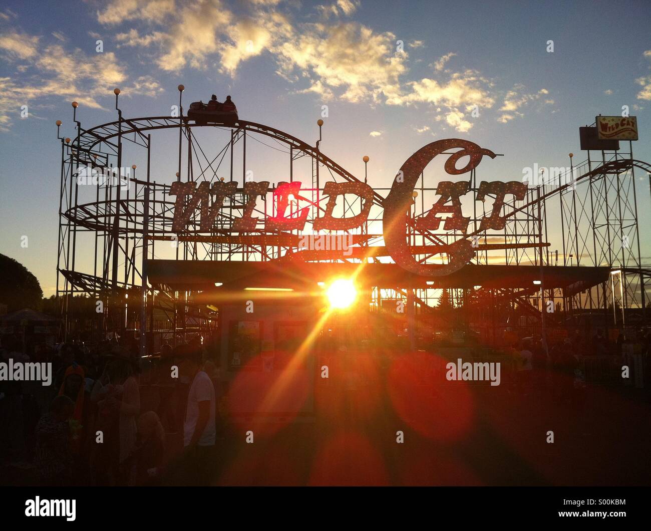 Roller Coaster ride at an amusement park, Puyallup, WA Stock Photo Alamy