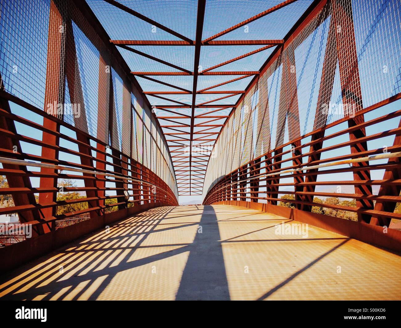 Bridge with shadows, San Luis Obispo, California - Smartphone Captured Stock Image