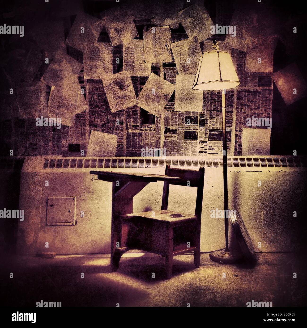 Creepy desk - Smartphone Captured Stock Image