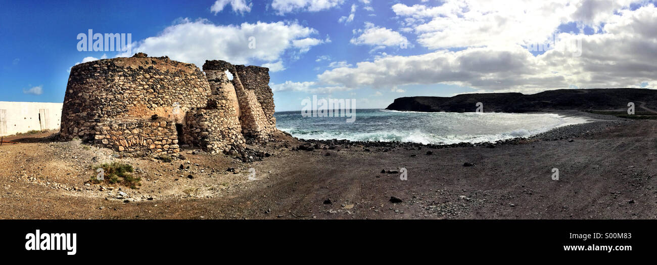 Abandoned fortifications, Fuerteventura Stock Photo