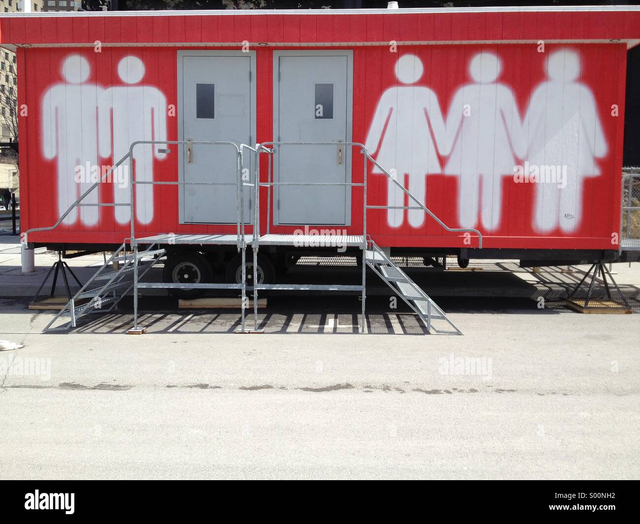 Men and wen bathrooms - Smartphone Captured Stock Image