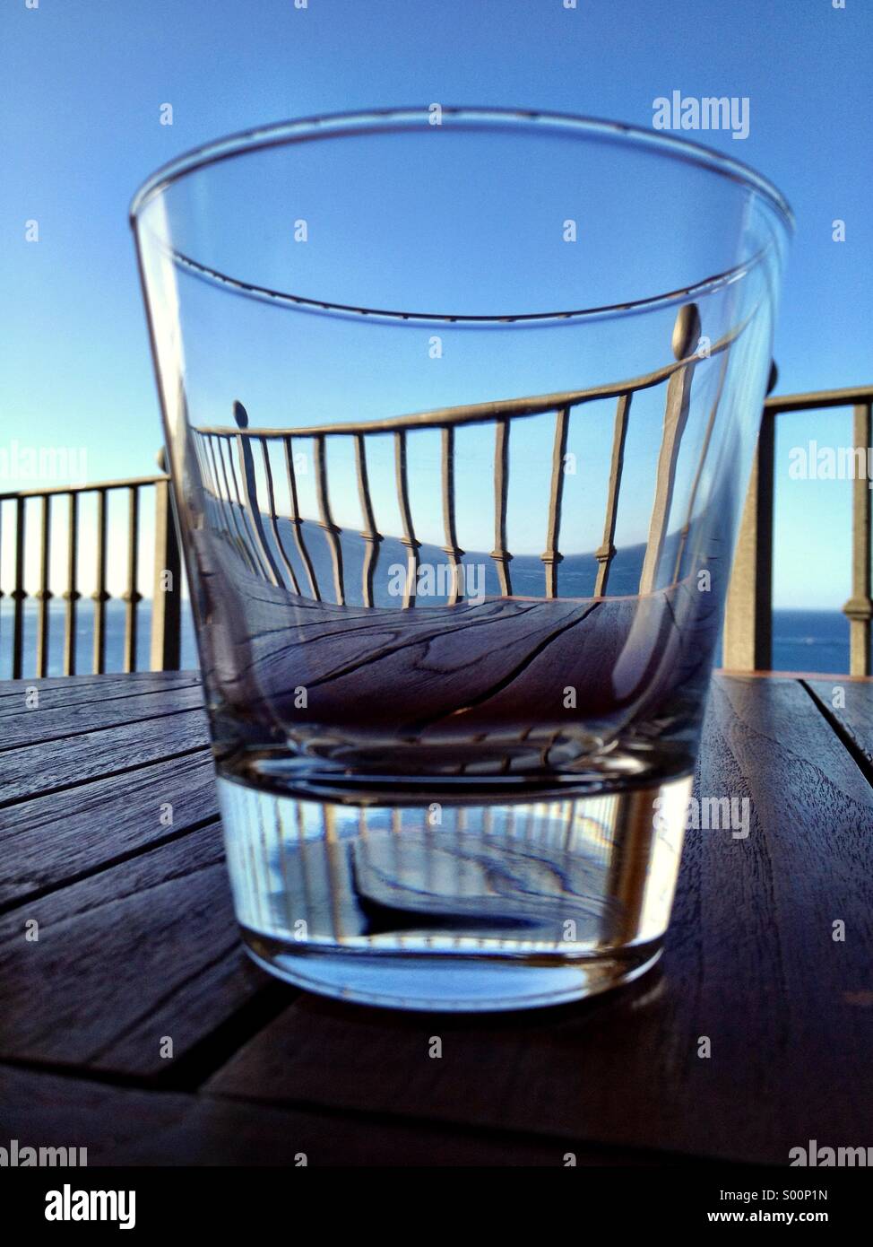 View through a glass Stock Photo
