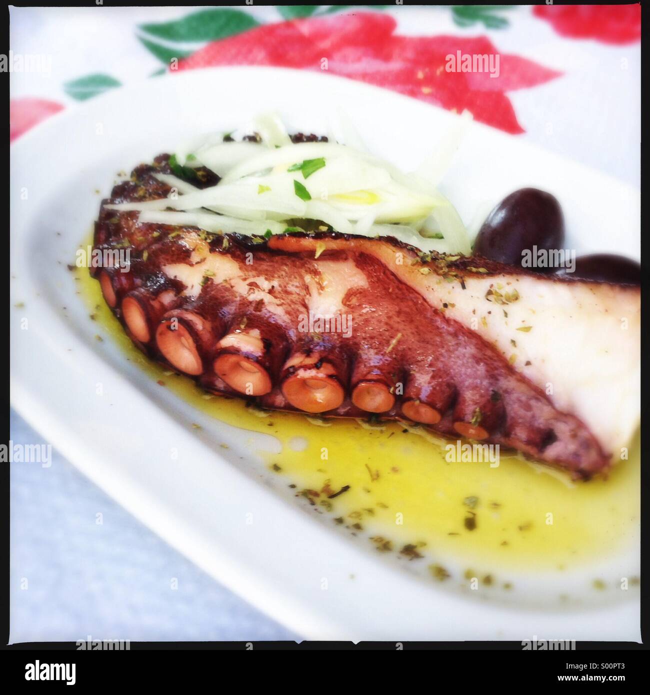 Grilled octopus, Greece Stock Photo