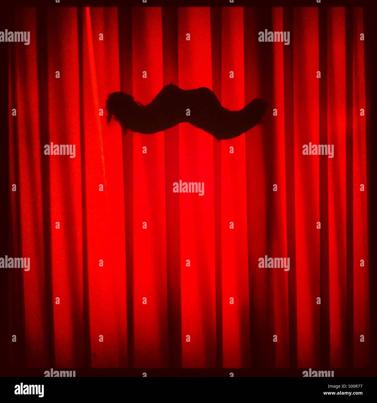 Moustache stuck on lampshade fabric Stock Photo - Alamy