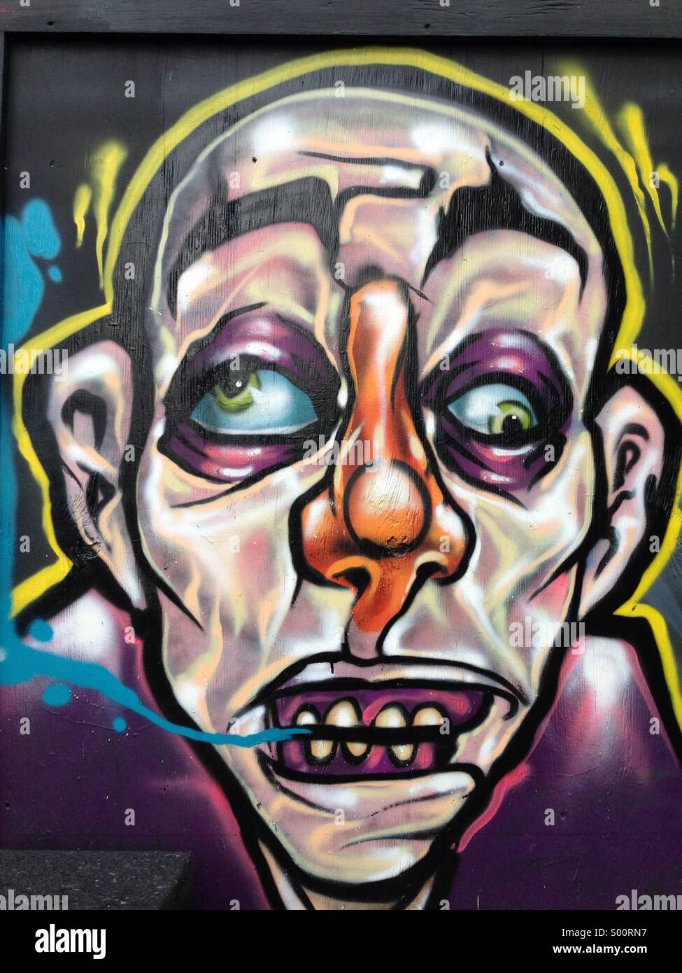 Graffiti,Shoreditch ,East London,England - Smartphone Captured Stock Image