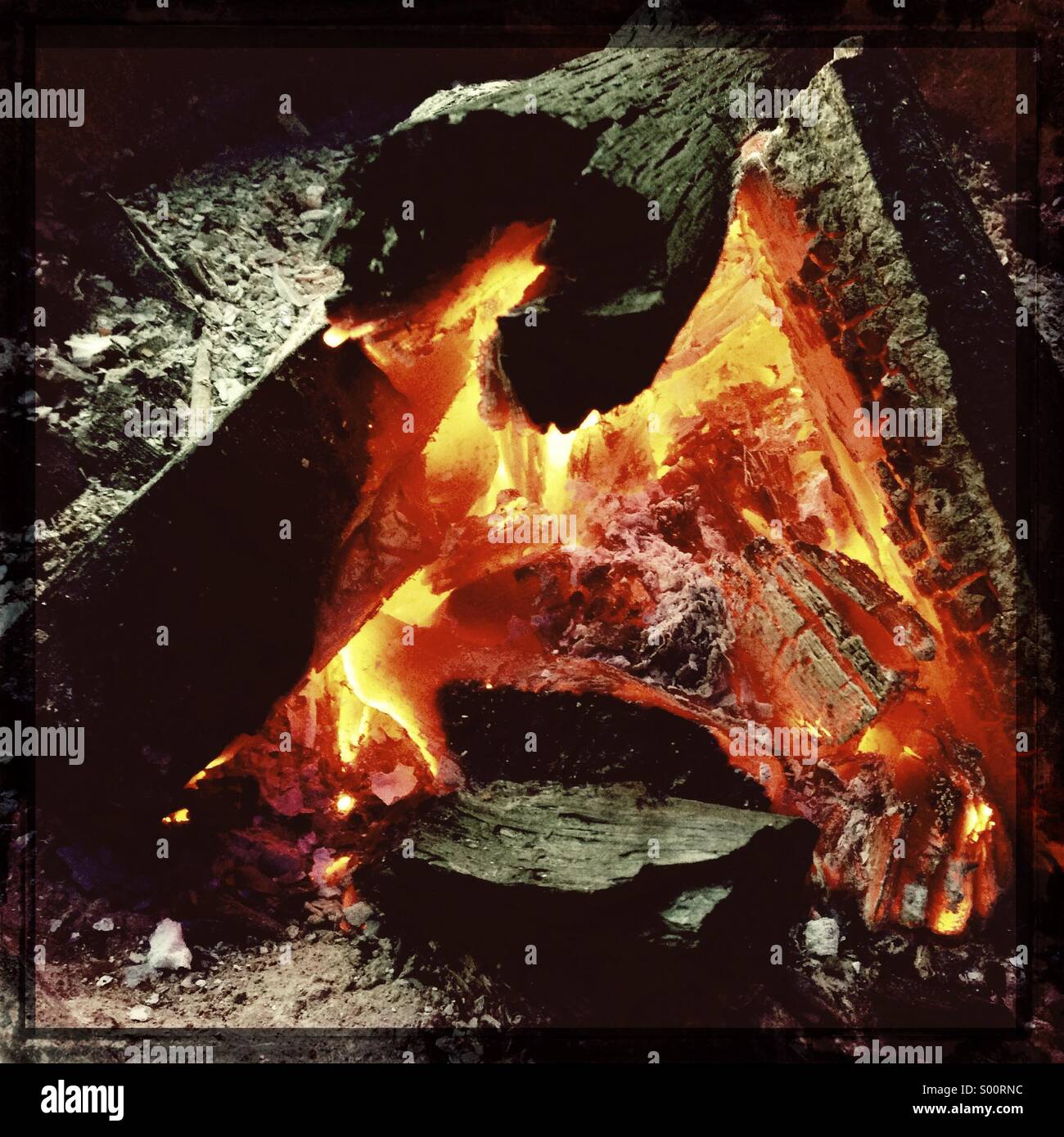 Fireplace - Smartphone Captured Stock Image