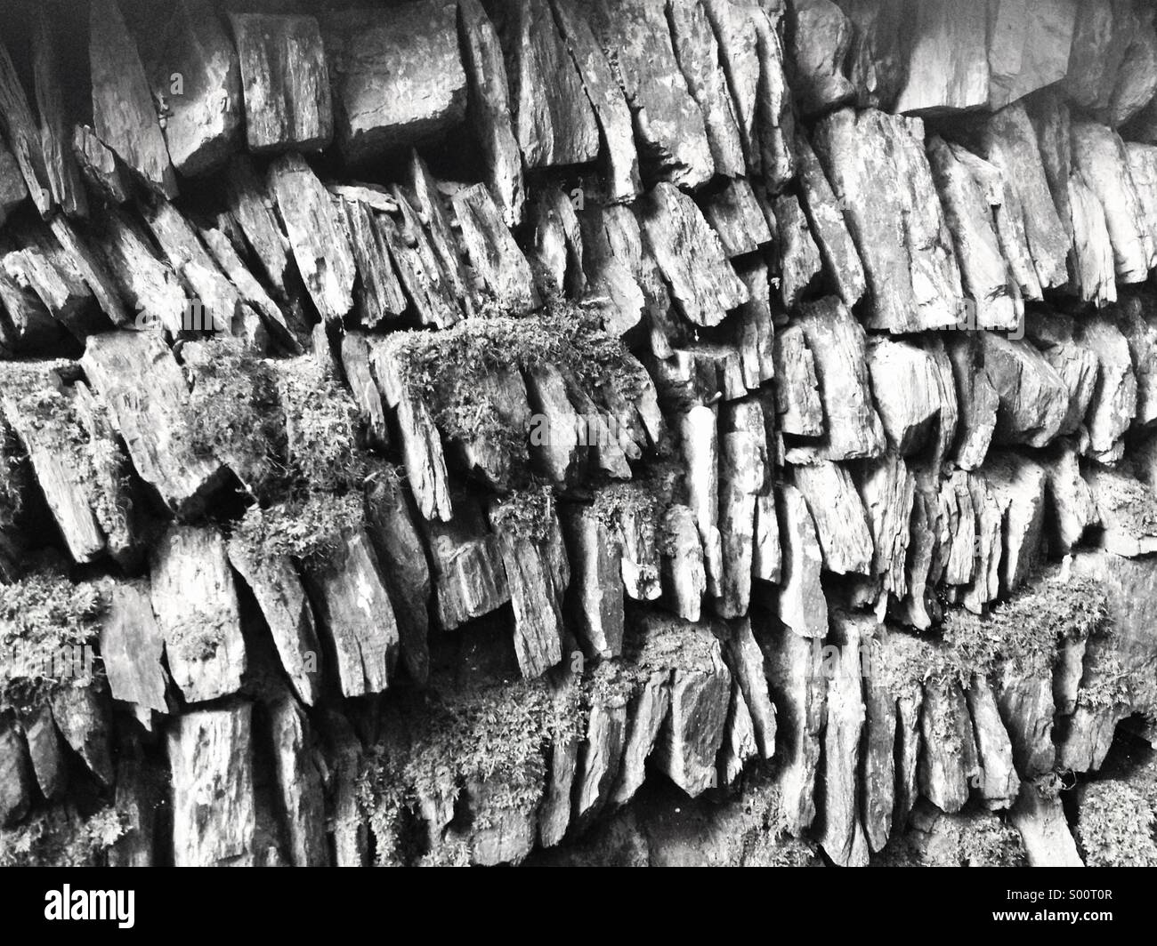 Dry stone wall pattern - Smartphone Captured Stock Image