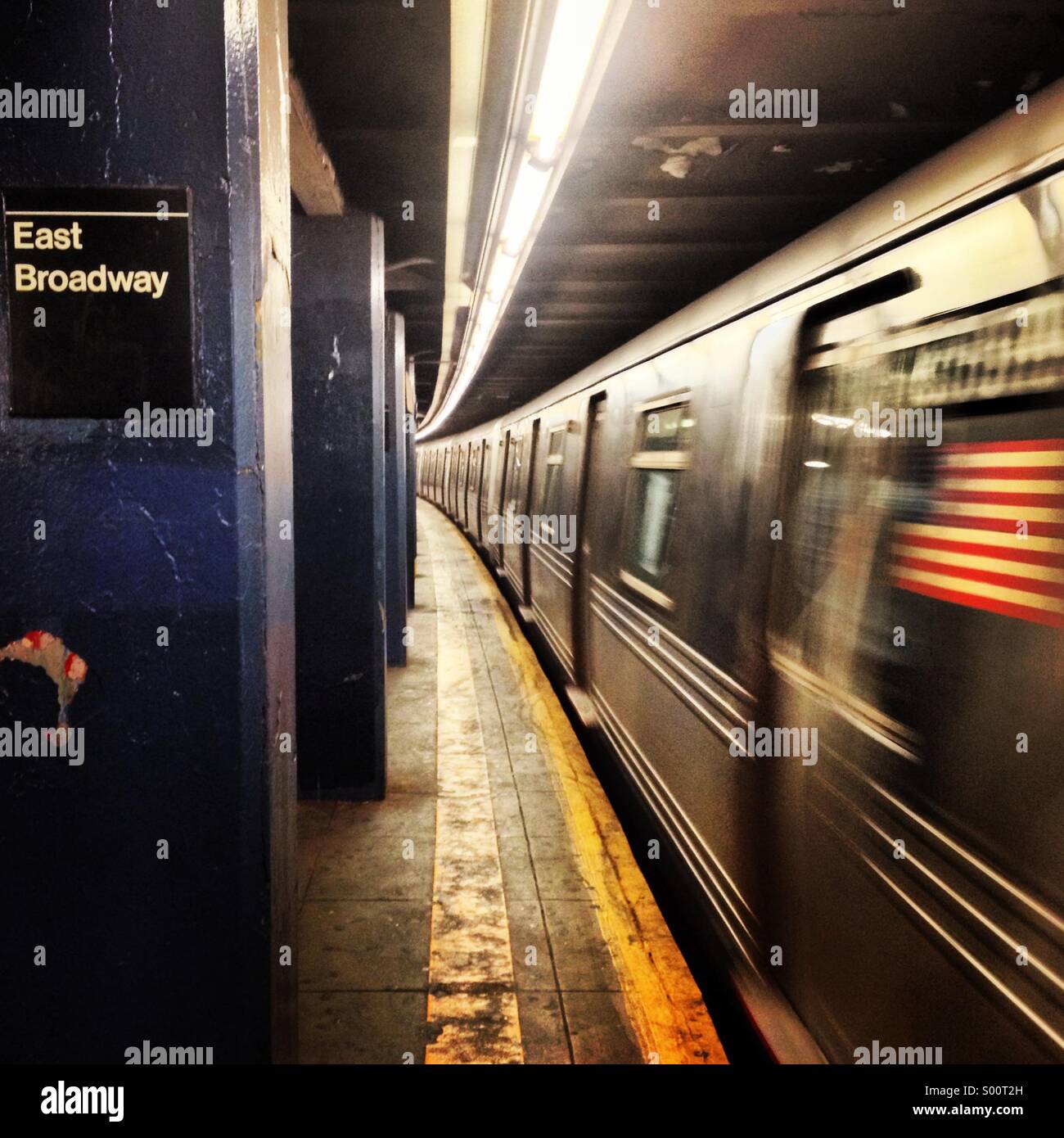 East Broadway NYC - Smartphone Captured Stock Image