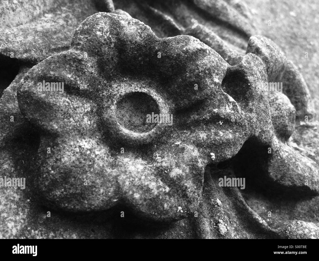 Headstone flower Black and White Stock Photos & Images - Alamy