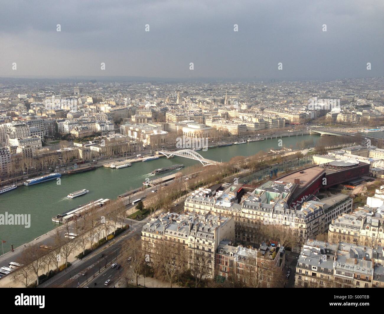 View from the Eiffel tower, Paris, France - Smartphone Captured Stock Image