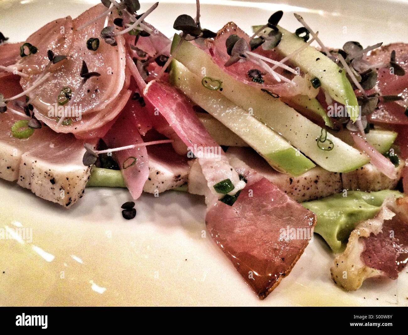 Tuna and avocado Stock Photo