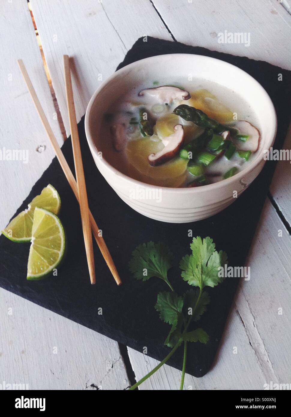 Coconut soup Stock Photo
