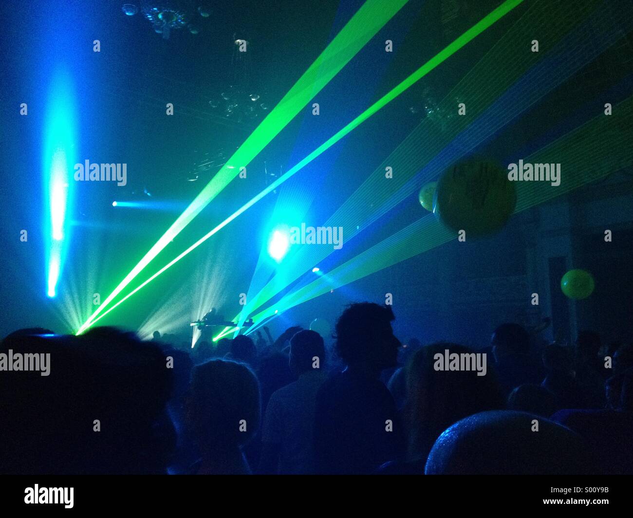 Nightclub light show, Blackpool, England - Smartphone Captured Stock Image