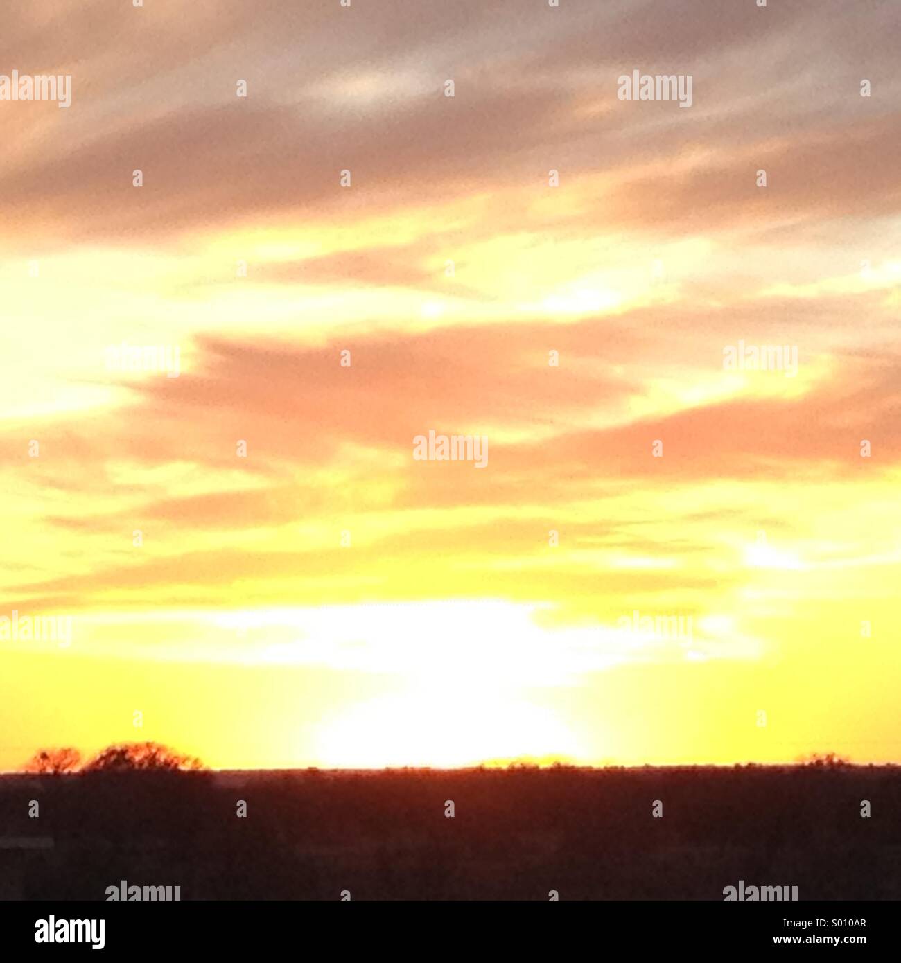 Texas sunset Stock Photo