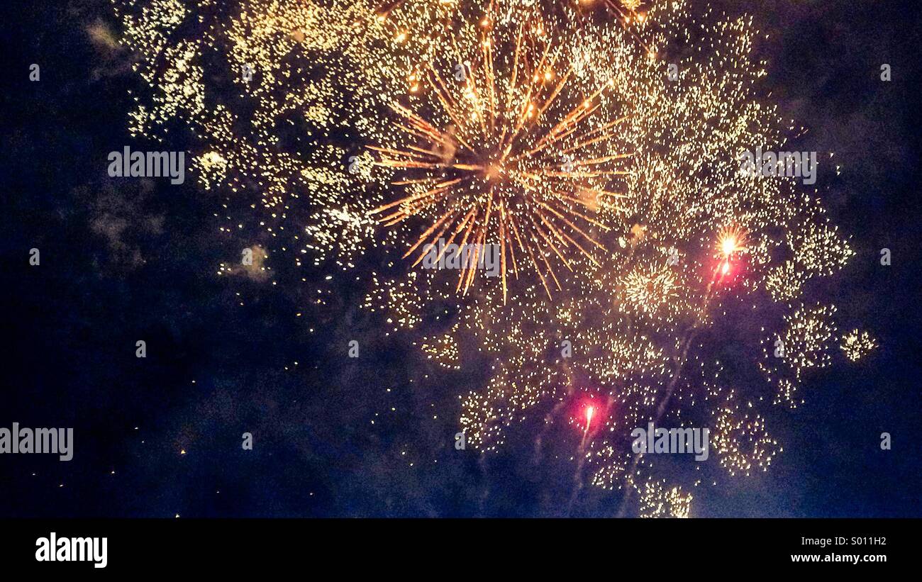 Fireworks - Smartphone Captured Stock Image
