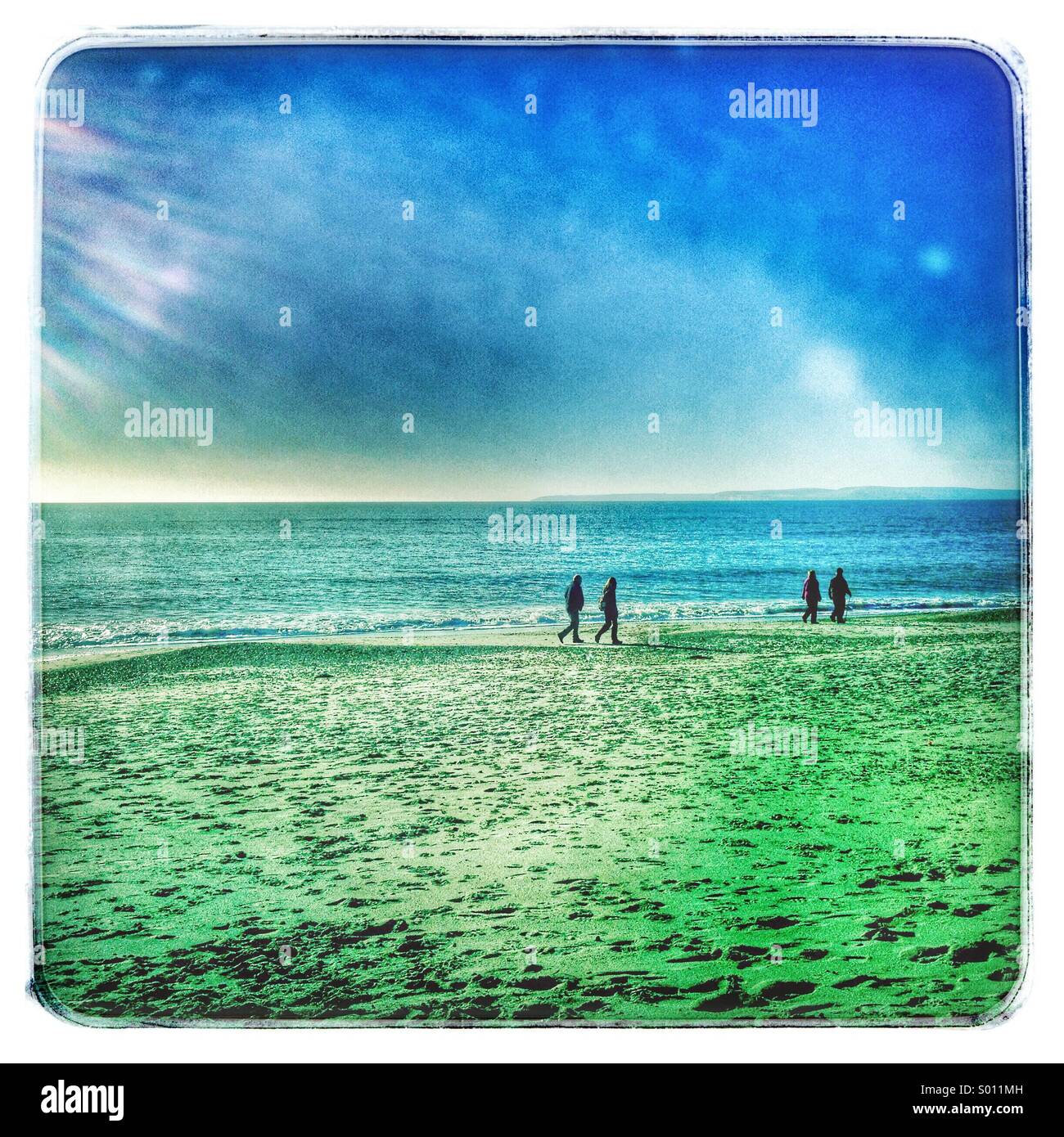 Walking on the beach - Smartphone Captured Stock Image
