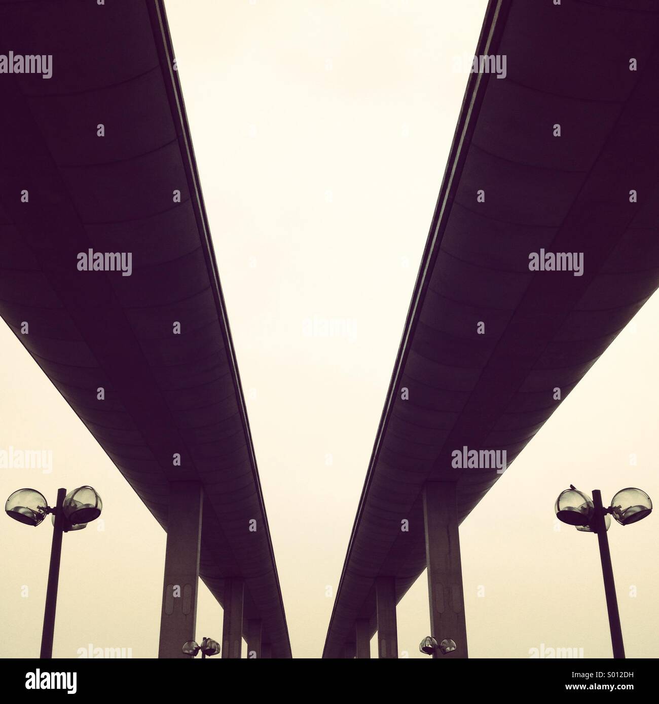 A motorway flyover in Paris, France - Smartphone Captured Stock Image