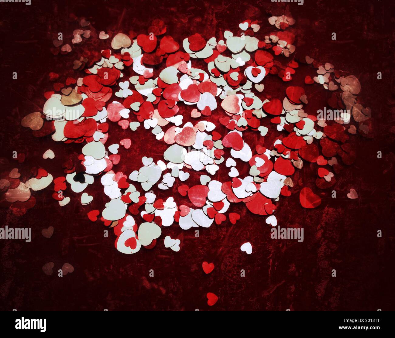 Heart shaped confetti Stock Photo