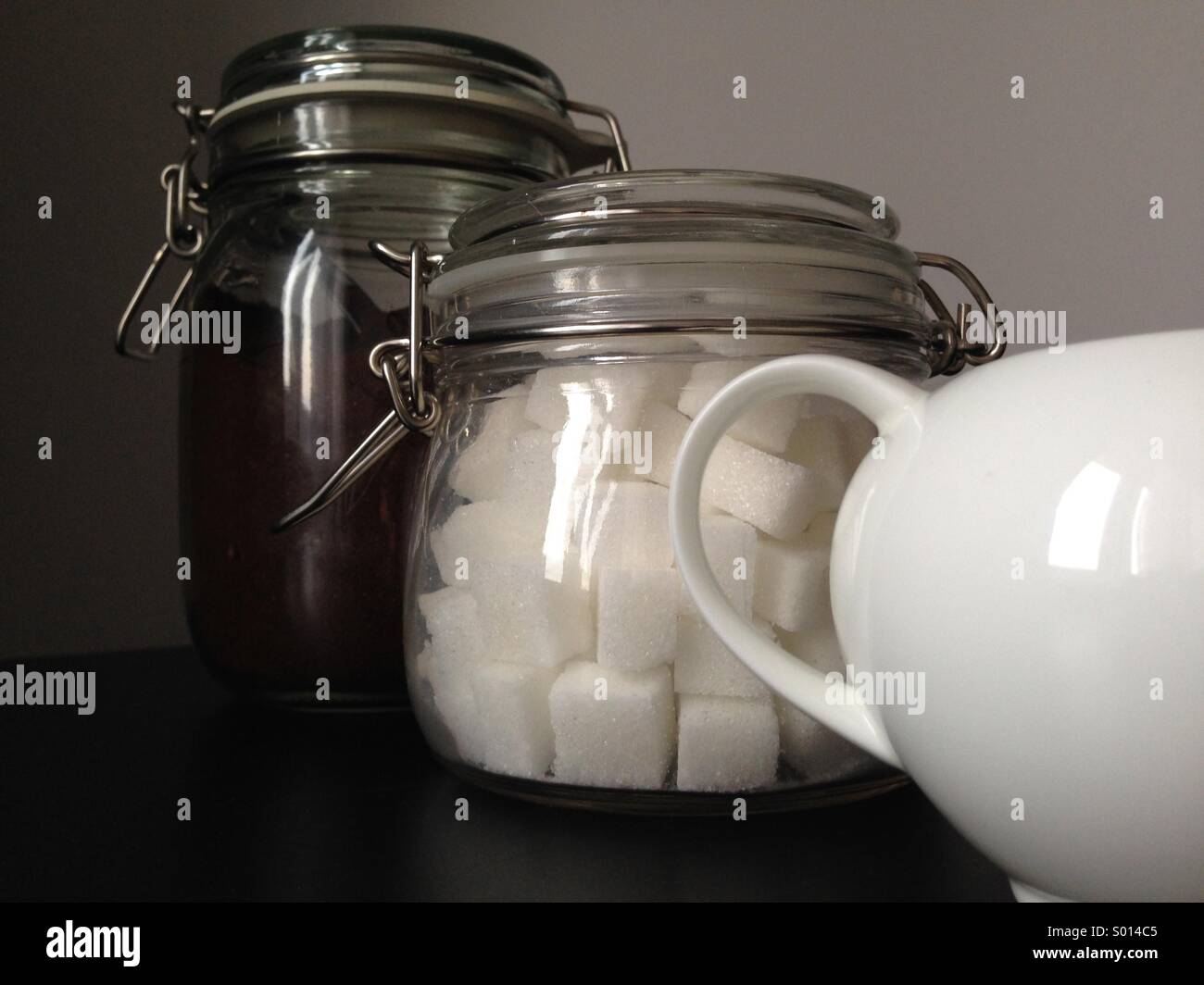 Coffee, Sugar, and Creamer Stock Photo Alamy