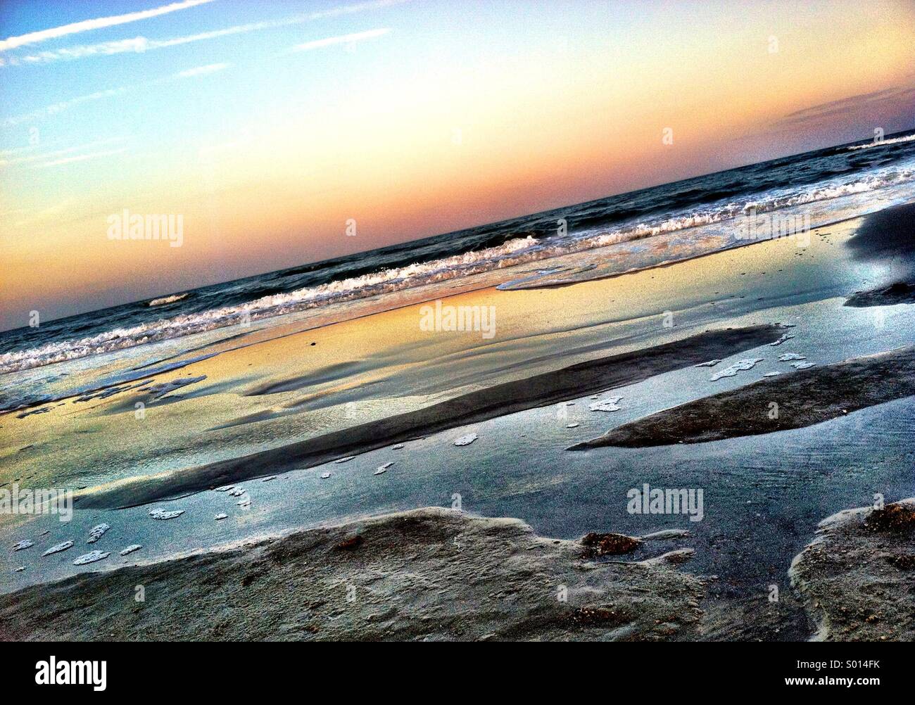 Beach Sunset Stock Photo